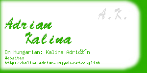 adrian kalina business card